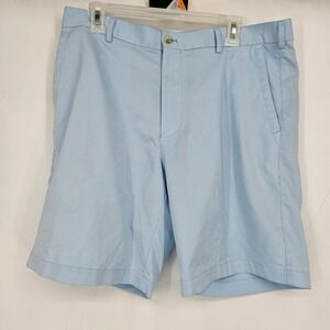 Peter Millar Shorts Mens 35 Chino Casual Blue White Wicking Golf Outdoors